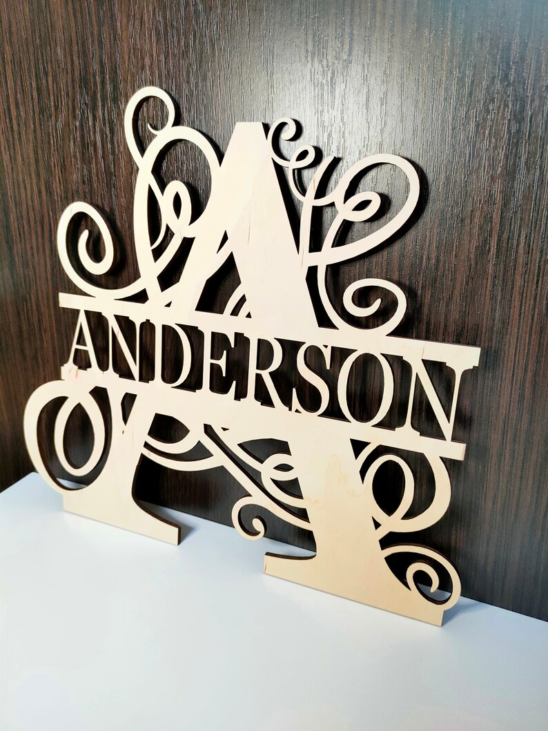 Split Letter Monogram Swirls,Alphabet,Königsinitiale Svg,26 Buchstaben,Digital Laser Cut Datei, Glowforge,svg,eps,ai,dxf Bild 10