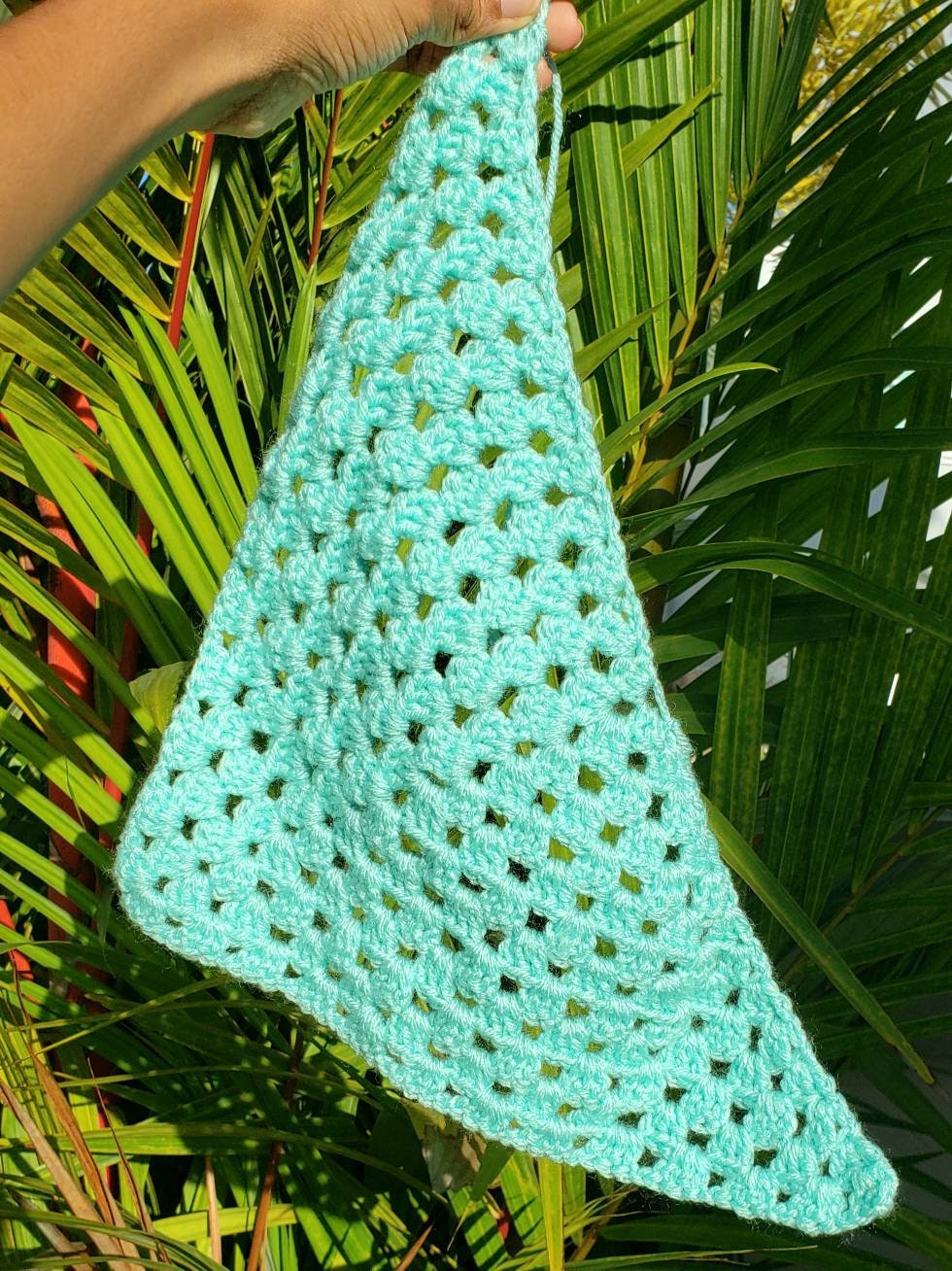 Handmade Custom Crochet Bandana retro summer crochet Etsy