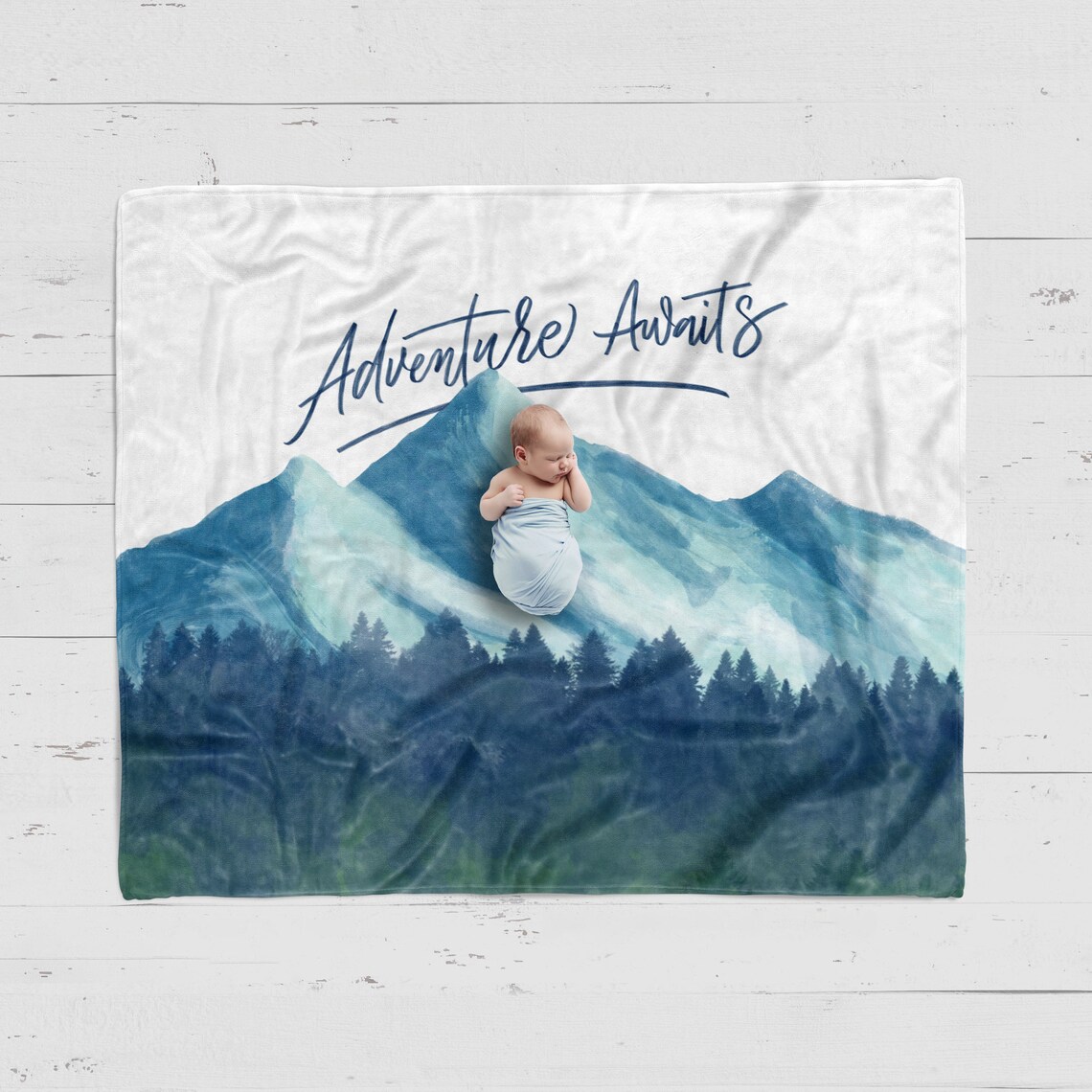 Adventure Awaits Baby Monthly Milestone Blanket Blanket Boy Etsy