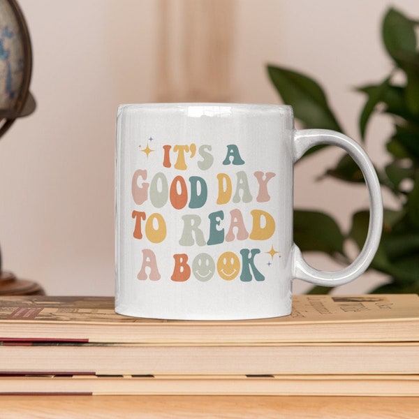 Its A Good Day To Read Bookish Mug Booktok Bookworm Mug Book Lover Mug Book Themed Gifts Literary Mug Book Club Gift Poet Mug Cute Retro Mug