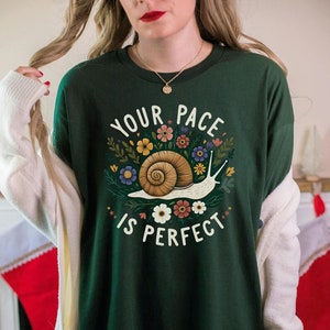 Snail Shirt Cottage Core Shirt Cottagecore Clothing Wildflower Shirt Self Care Shirt Gardening Shirt Cute Snail Gifts For Best Friend Female
