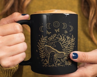 Cottage Core Mushroom Mug Cottagecore Mug Cottage Core Decor Magic Mushroom Cup Plant Mug Amanita Mushroom Aesthetic Mugs Goblincore Mug