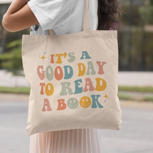 Its A Good Day To Read A Book Booktok Tote Bag Aesthetic Reading Tote Bag Bookish Tote Bag Retro Tote Literary Tote Trendy Tote Bag Y2k Bag