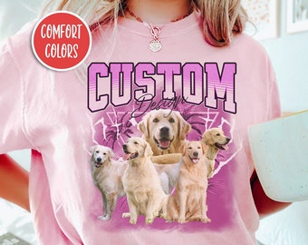 Custom Pet Shirt Custom Dog Shirt Custom Cat Shirt Comfort Colors Shirt Retro 90s custom shirt Personalized Dog Shirt Dog Picture Shirt Gift
