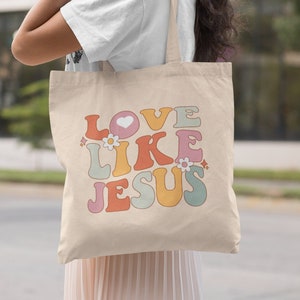 Christian Tote Bag Aesthetic Tote Bag Christian Merch Bible Bag Retro Tote Bag Jesus Tote Bag Christian Tote Bags Bible Verse Bag Church Bag