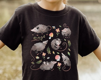 Camisa de zarigüeya para niños Camisa de zarigüeya Impresión de zarigüeya Camiseta de zarigüeya Regalos de zarigüeya Camisa de núcleo de cabaña Ropa de cabaña Regalo Kawaii Ropa para niños pequeños