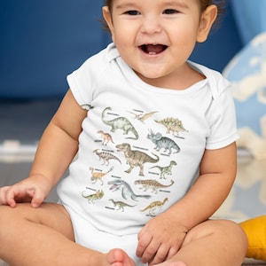 Baby Dinosaur Bodysuit Dinosaur Newborn Baby Shower Gift Cute Dinosaur Print Dinosaur Baby Boy Kids Dinosaur Clothes Dino Birthday Bodysuit
