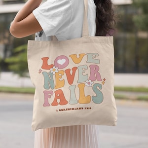 Christian Tote Bag Aesthetic Tote Bag Christian Merch Bible Bag Retro Tote Bag Jesus Tote Bag Christian Tote Bags Bible Verse Bag Church Bag