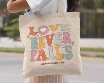 Christian Tote Bag Aesthetic Tote Bag Christian Merch Bible Bag Retro Tote Bag Jesus Tote Bag Christian Tote Bags Bible Verse Bag Church Bag