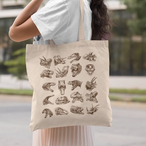 Dinosaur Tote Bag Aesthetic Tote Bag Trendy Tote Bag Christmas Dinosaur Bag Paleontology Teacher Tote Bag Dino Tote Bag Dinosaur Lover Gift