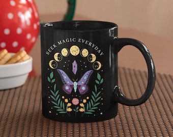 Mystical Mug Witchy Mug Moon Phases Mug Boho Coffee Mug Inspirational Gift Women Small Business Owner Mug Celestial Coffee Mug Spiritual Mug