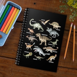 Dinosaur Notebook Spiral Notebook Dinosaur Gift Aesthetic Notebook Unique Notebook Paleontology Gift College Notebook Dinosaur Birthday Gift