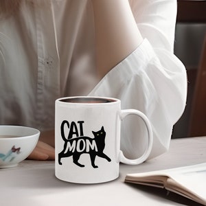 猫マママグカップ 最高の猫マママグカップ 猫好きの方への猫の飼い主への贈り物 黒猫マグカップ 母の日ギフト おもしろ猫ママ 娘からのクリスマスプレゼント