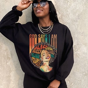Black History Month Blm Sweatshirt African Afro Woman Sweatshirt Black Girl Gifts Black History Tshirt Melanin Sweatshirt Juneteenth Shirt