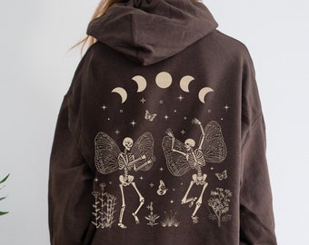 Fairy Grunge Fairycore Abbigliamento Y2k Grunge Vestiti Fairycore Vestiti Grunge Fairy Skeleton Felpa con cappuccio Y2k Felpa con cappuccio Felpa con cappuccio Celestial Hoodie Goth Felpa con cappuccio