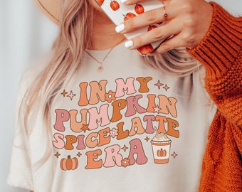 Koszula Retro Pumpkin Spice Latte Koszula jesienna Koszula jesienna Plus Size Koszula jesienna Odzież kawowa Odzież jesienna Ubrania jesienne Koszula dla kobiet Miłośników kawy