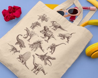 Dinosaur Tote Bag Aesthetic Tote Bag Trendy Tote Bag Christmas Dinosaur Bag Paleontology Teacher Tote Bag Dino Tote Bag Dinosaur Lover Gift