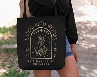 Book Tote Bag Aesthetic Tote Bag Reading Tote Bag Bookish Tote Bag Library Tote Bag Celestial Tote Literary Tote Trendy Tote Bag Y2k Bag