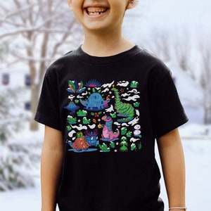 Kids Dinosaur Shirt Dinosaur Christmas Shirt Kidcore Aesthetic Kidcore Clothing Dino Shirt Paleontology Shirt Dinosaur Clothes Dinosaur Gift