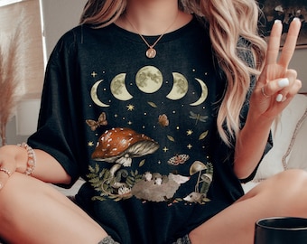 Possum Shirt Opossum Shirt Possum Print Possum T Shirt Gifts Cottage Core Shirt Goblincore Clothing Mushroom Shirt Dark Cottagecore Clothing