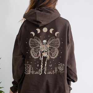Fairy Grunge Fairycore Clothing Y2k Grunge Clothes Fairycore Clothes Grunge Fairy Skeleton Hoodie Y2k Hoodie Celestial Hoodie Goth Hoodie