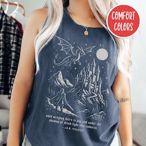 Castlecore Tank Top Medieval Tank Top Booktrovert Tank Top Feminism Dragon Tank Top Renaissance Tank Top Bookish Things Whimsigoth Clothing
