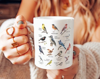 Bird Mug Humming Bird Lover Gift Cottagecore Mug Bird Watching Mug Bird Watcher Gift For Bird Lovers Double Sided Mug Bird Gifts For Women