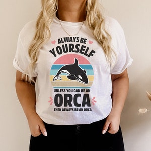 Orca Shirt Killer Whale Shirt Funny Orca Whale Aesthetic Clothes Alt Clothing Y2k Clothing Indie Clothing Oversized Tshirt Whale Lover Shirt