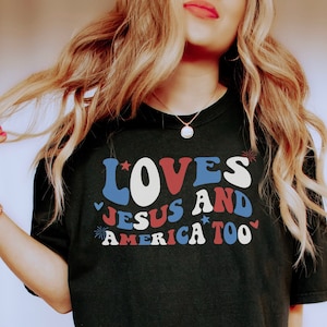 Retro 4th Of July Shirt Jesus Shirt Christian Shirts Christian Merch Faith Based Shirt Christian Clothes Jesus Clothes Christian Streetwear