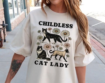 Camisa de señora gato sin hijos Señora Presidenta Kamala Harris 2024 Camisa demócrata Camisa de gato Camisa de árbol de coco Roevember Anti Trump Regalos