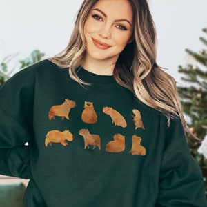 Capybara Sweatshirt Women Capybara Gift Capybara Sweater Capybara Print Capybara Shirt Capybara Lover Gift Capybara Gifts Aesthetic Clothes