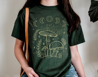 Mushroom Shirt Mushroom T Shirt Cottagecore Shirt Cottagecore Clothes Sweater Goblincore Clothing Alt Clothing Indie Clothes Botanical Shirt