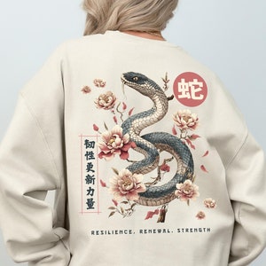 Year Of The Snake Sweatshirt Chinese New Year Sweatshirt Chinese Snake Sweater Lunar New Year 2025 New Year Gift Chinese Zodiac Sign Gifts