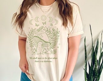 Mushroom Shirt Cottagecore Shirt Aesthetic Clothes Mushroom Clothing Cottagecore Clothes Goblincore Clothing Gift Alt Clothing Indie Clothes