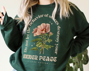 Jane Austen Gifts Bookish Sweatshirt Dark Academia Clothing Women Book Sweatshirt Librarian Sweatshirt Reading Sweatshirt Bookish Crewneck