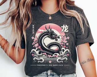 Jahr des Drachen Shirt Chinesisches Neujahr Shirt Chinesischer Drache Lunar New Year 2024 Neujahr Geschenk Chinesisches Sternzeichen Geschenk Chinesische Streetwear