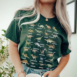 Dinosaur Shirt Womens Dinosaur Alphabet Shirt Dinosaur Print Shirt Paleontology Shirt Dino Shirt Trex Shirt Dinosaur Sweater Dinosaur Gifts
