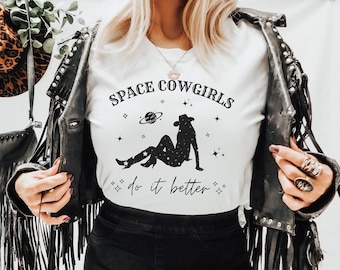 Space Cowgirl Shirt Space Cowgirl Outfit Cowgirl Kostüm Cosmic Cowgirl Shirt Howdy Shirt Desert Shirt Western Shirt Western Grafik Y2k Top