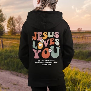 Jesus Loves You Hoodie Youth Christian Hoodie Christian Merch Jesus Hoodie Mental Health Hoodie Christian Clothes Jesus Clothes Y2k Hoodie