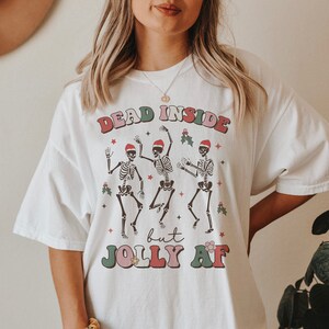 Dancing Skeletons Shirt Retro Christmas Shirt Spooky Christmas Skeleton Sweatshirt 1970s Christmas Shirt Holiday Apparel Christmas Crewneck