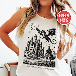 Castlecore Tank Top Medieval Tank Top Booktrovert Tank Top Feminism Dragon Tank Top Renaissance Tank Top Bookish Things Whimsigoth Clothing