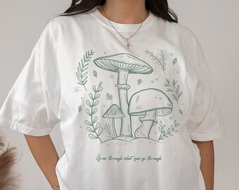 Mushroom Shirt Cottagecore Shirts Goblincore Clothing Alt Clothing Indie Clothing Mushroom Clothing Cottagecore Clothes Botanical Shirt Gift