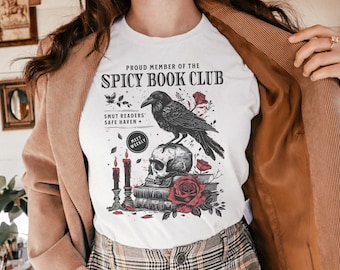 Chemise club de lecture épicée Chemise moralement grise Chemise livresque Chemise noire Booktok Merch Chemise Ennemis To Lovers Cadeau pour amoureux des livres Chemise Death By TBR