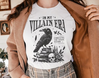 In My Villain Era Shirt Morally Grey Shirt Bookish Shirt Bookish Things Romantasy Book Lover Gift Whimsigoth Shirt Dark Academia Clothing