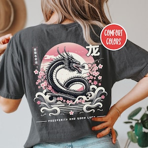 Año del Dragón Camisa China Año Nuevo Camisa Dragón Chino Año Nuevo Lunar 2024 Regalo de Año Nuevo Signo del Zodíaco Chino Regalo Ropa de Calle China