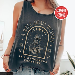 Leesgrage tanktop bibliotheek tanktop boekenliefhebber cadeau literaire tanktop Ik lees verboden boeken literatuur tanktop bibliothecaris tank Booktrovert geschenken