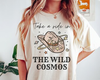 Space Cowgirl Shirt Comfort Colors Space Cowgirl Outfit Cowgirl Kostüm Cosmic Cowgirl Shirt Howdy Shirt Desert Shirt Western Shirt Y2k Top