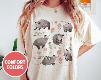 Camisa Possum Camisa Possum Print Possum T Shirt Possum Gifts Cottage Core Shirt Cottagecore Clothing Possum Christmas Comfort Colors®
