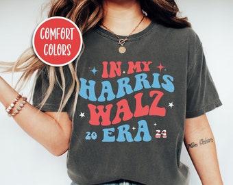 Retro Harris Walz 2024 Shirt Kamala Harris Shirt Madam President Kamala Harris 2024 Sweatshirt In my Kamala Era Tim Walz Anti Trump Gifts