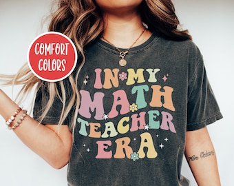 In My Math Teacher Era Shirt In My Teacher Era Shirt Retro Math Teacher Shirt Back To School Shirt Plus Size Teacher Clothes Teacher Apparel